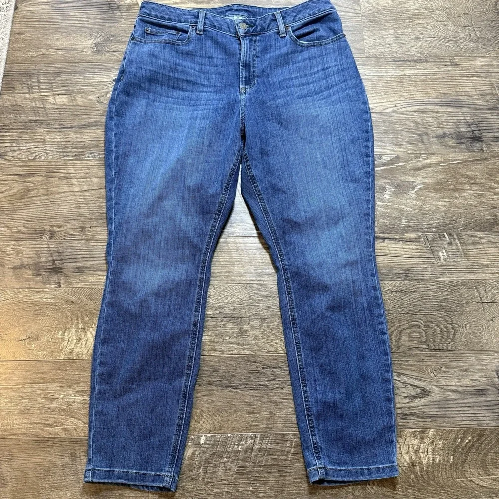 LL Bean Denim Blue Jeans Womens 14 Pet‎ Petite Original Fit /Relaxed 26in Inseam